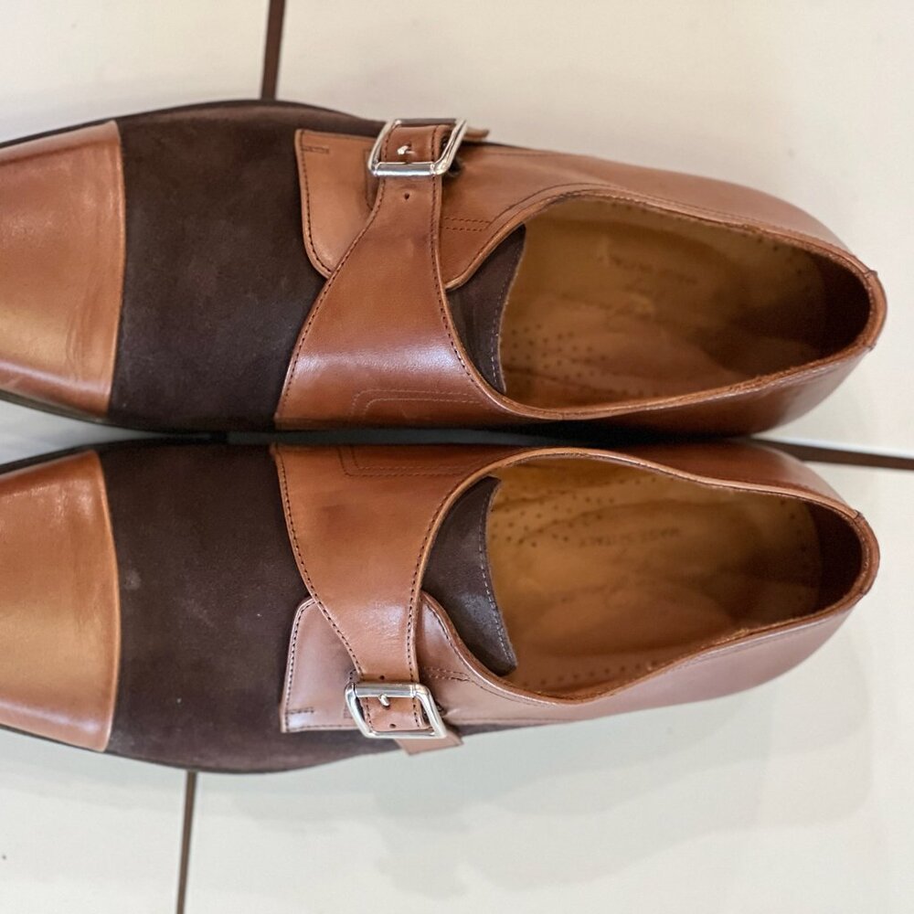 Massimo Matteo Suede Buckle Loafers